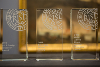Alumni Awards image with three awards