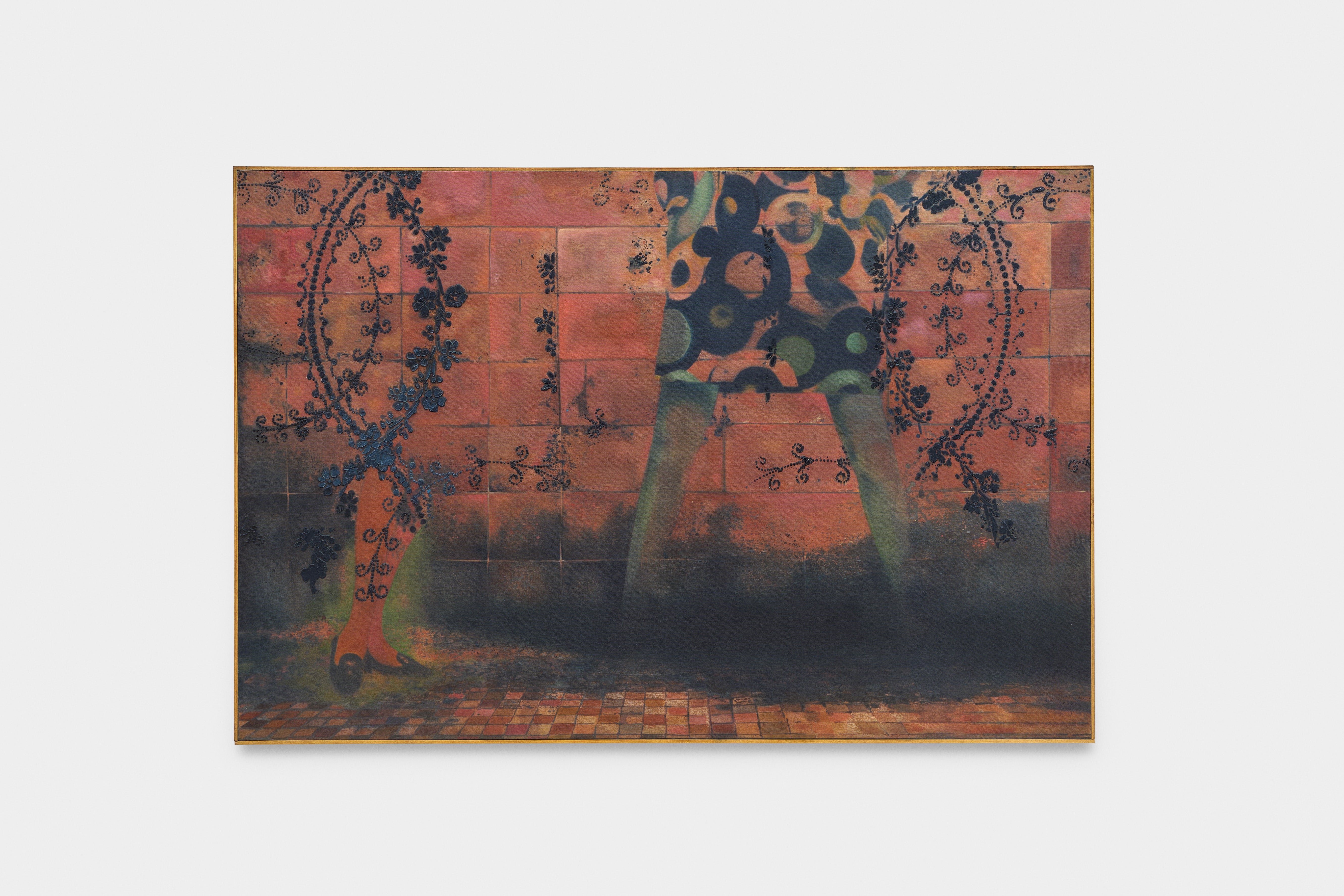 Alexandra Metcalf - No Curer, 2025 -oil, watercolour, on canvas - 120x80 CM