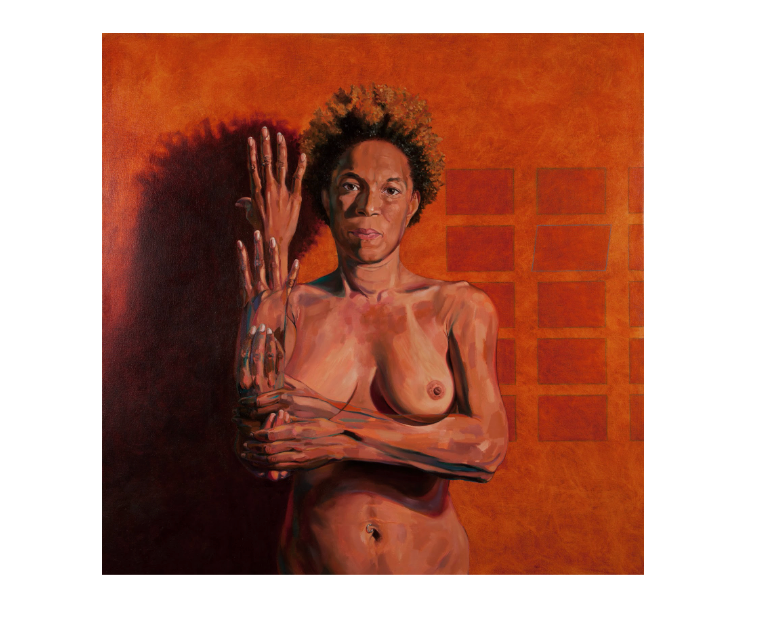 This painting, "Grow", is part of my series In Their Own Words. This series of large-scale oil-painted portraits is intended to evoke a perceived dialogue between subject and viewer.
