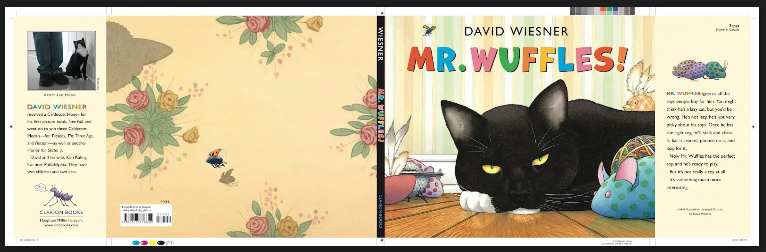 Book jacket design for Mr. Wuffles by David Wiesner (2013)