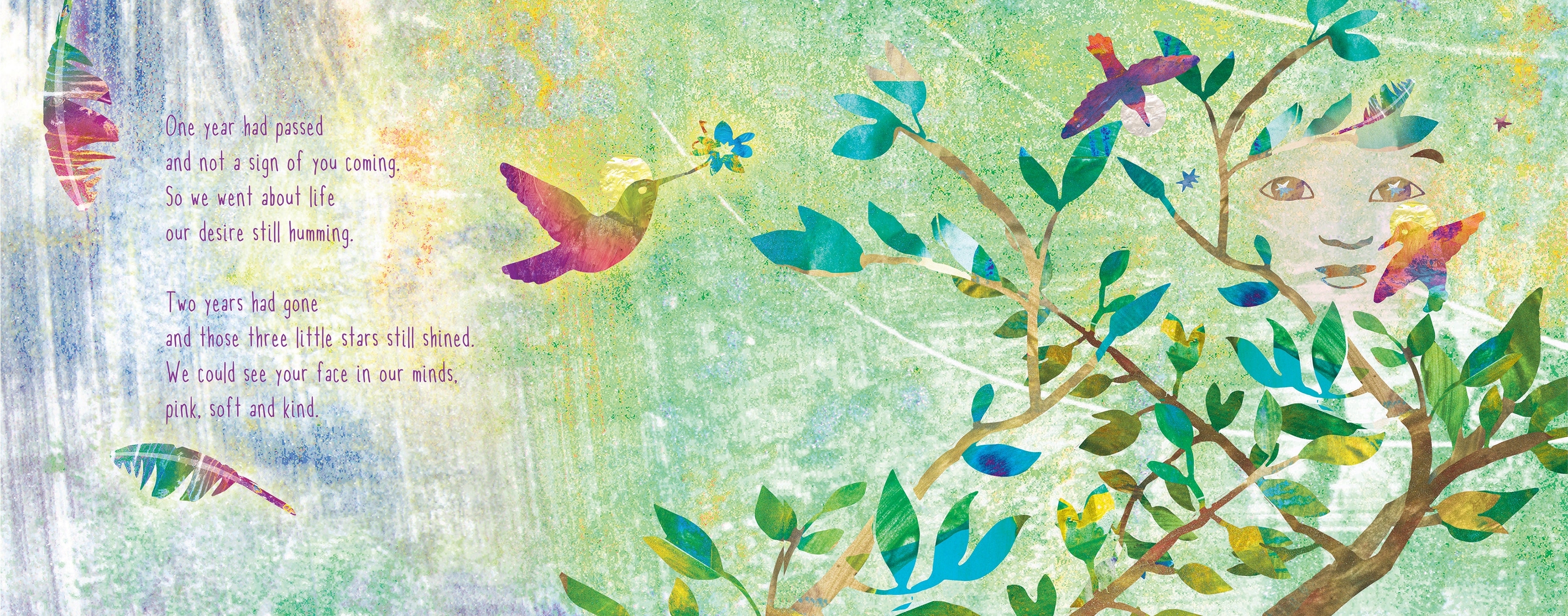 A spread from "Three Little Stars"
