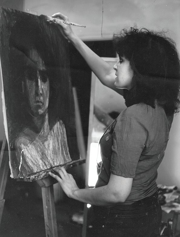 Photo of Carmela Kolman painting