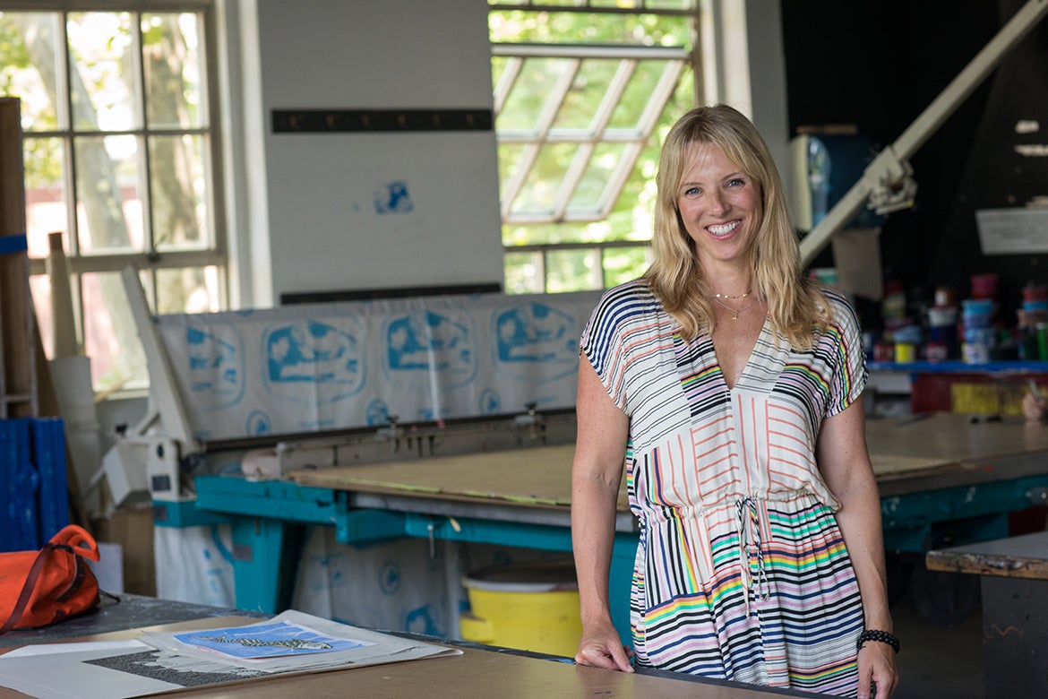 Photo of Karen Butler Connell in the studio