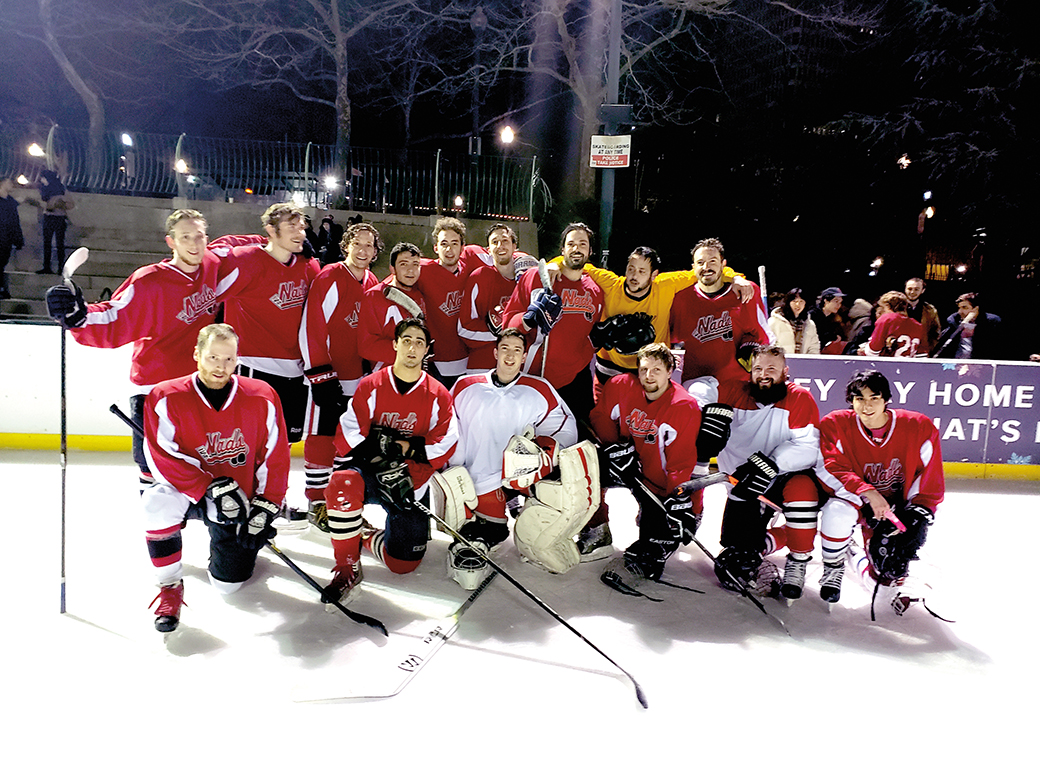 Photo of RISD Hockey Team at the Winter Classic