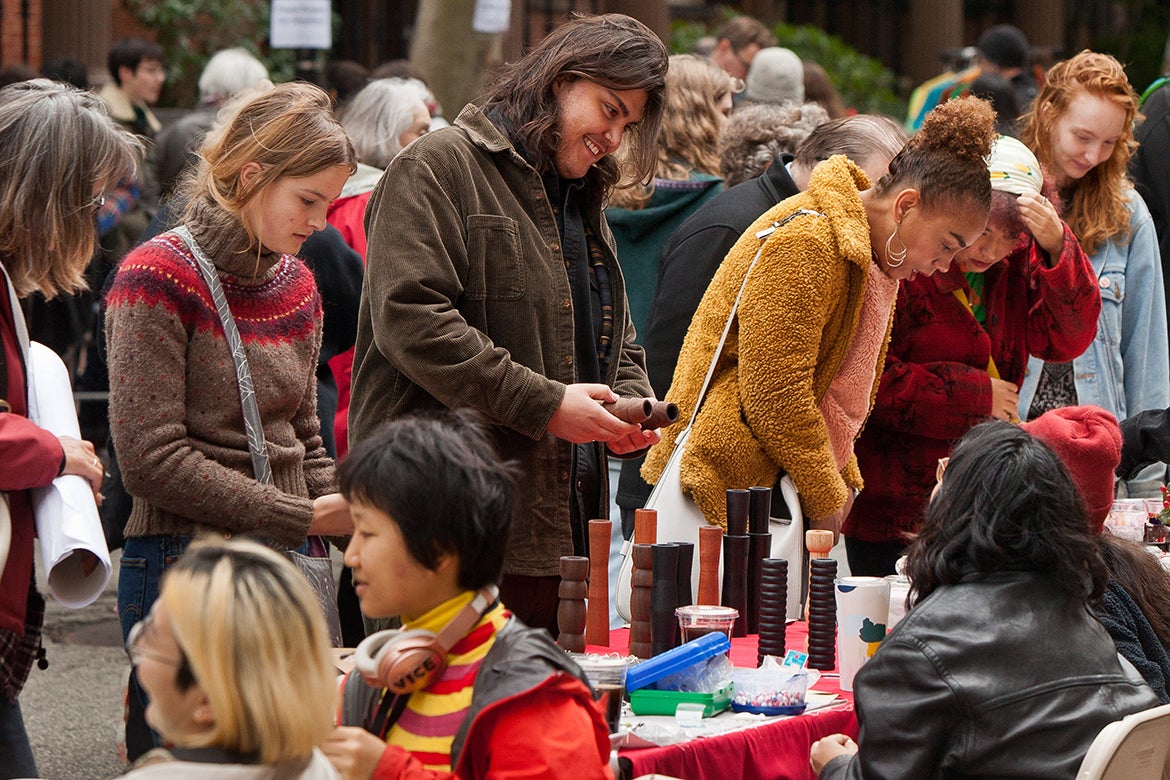 Photo of people shopping at RISD Craft.