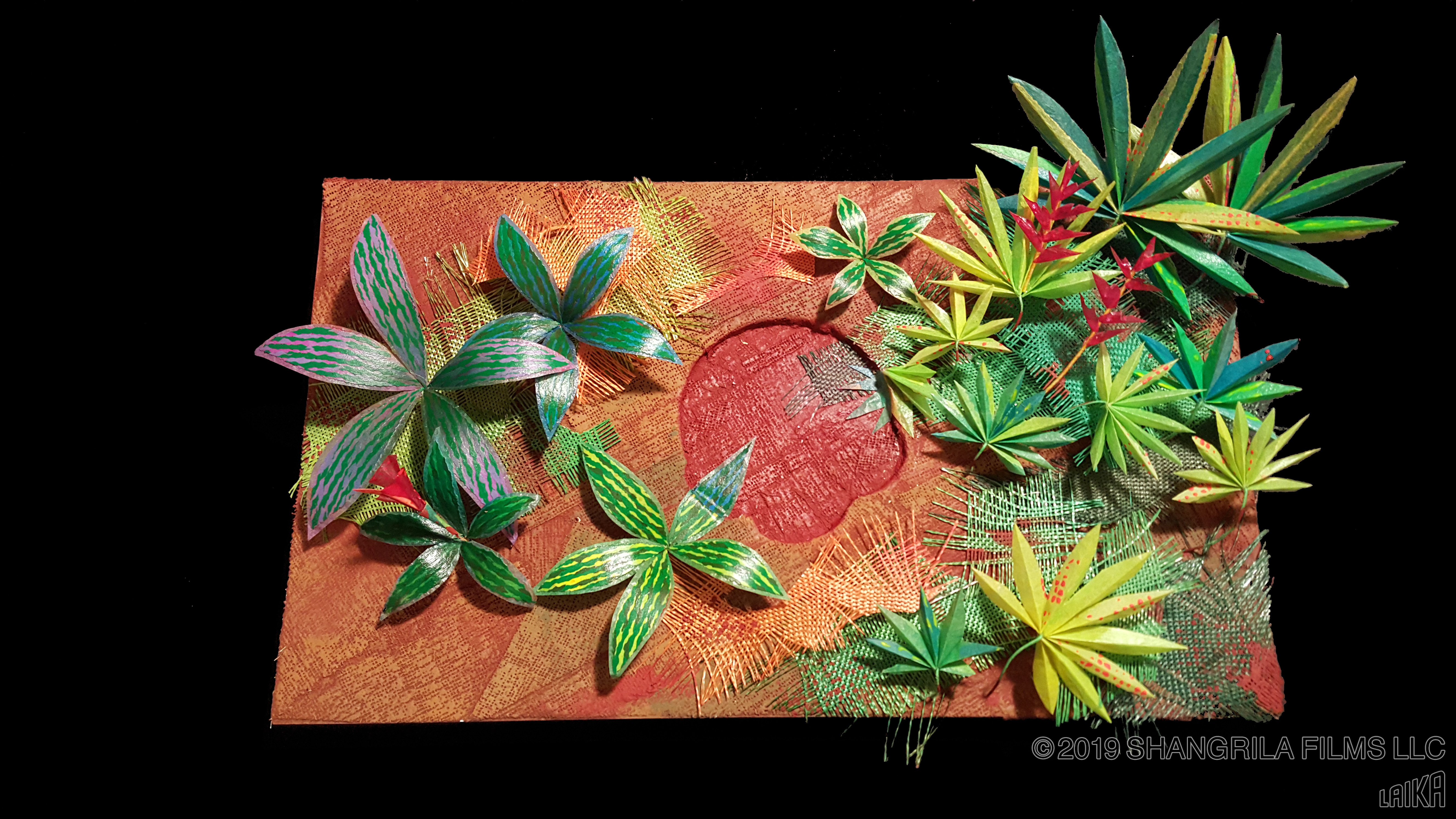 Plants made by Laika's tiny plant guru Rachel Olsen put together in this little vignette.