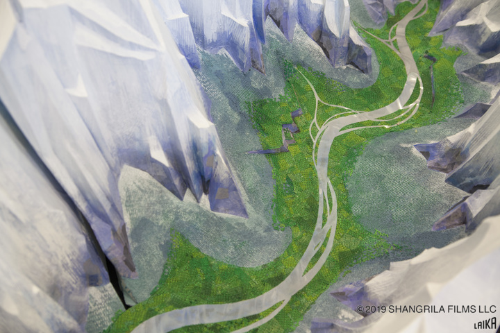 A cardboard mockup I made for the Shangri La Valley.