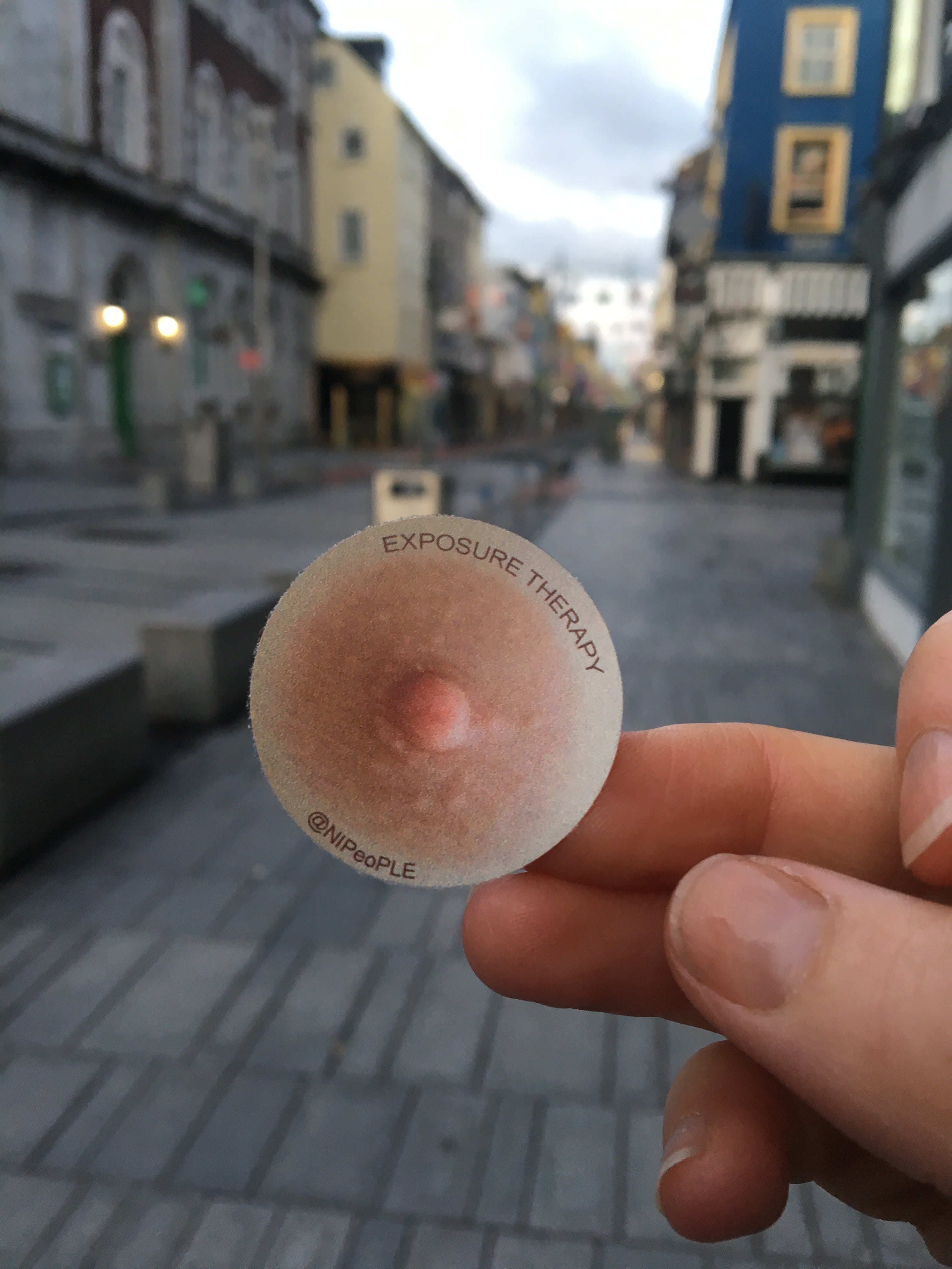 Nipple sticker.