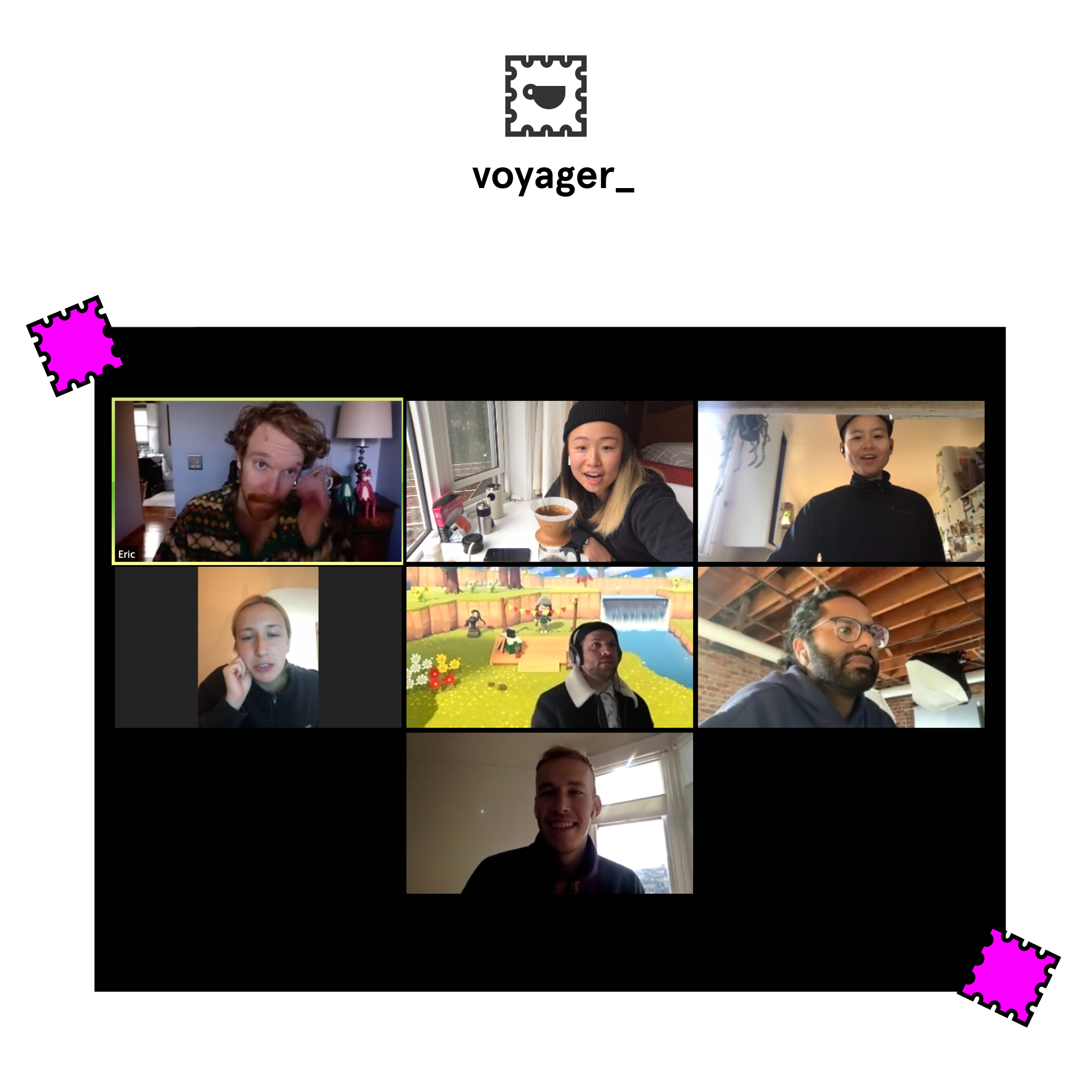 voyager__coffee video call screenshot.