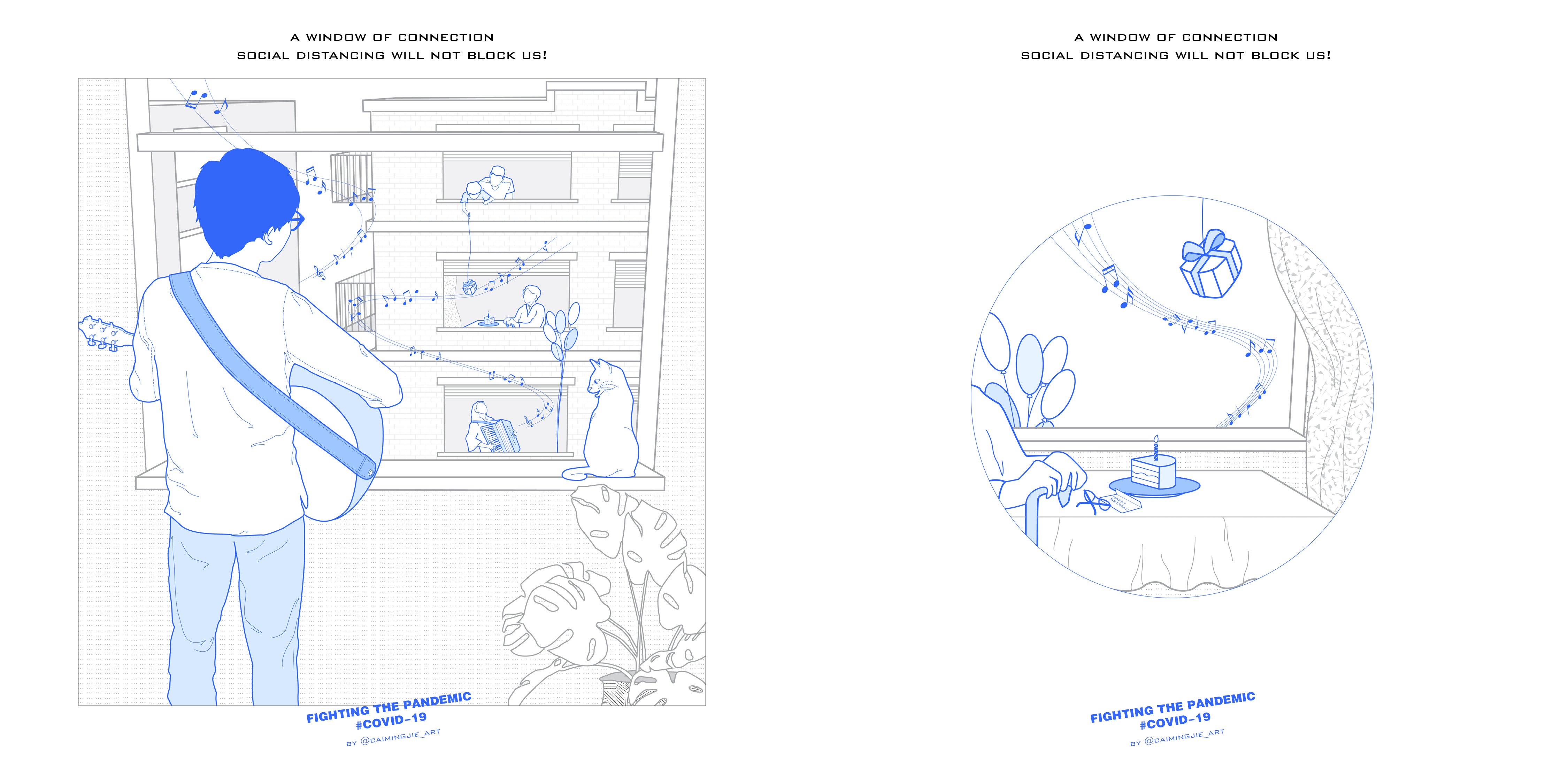 Quarantine Thoughts and  Drawings - Fighting the Pandemic