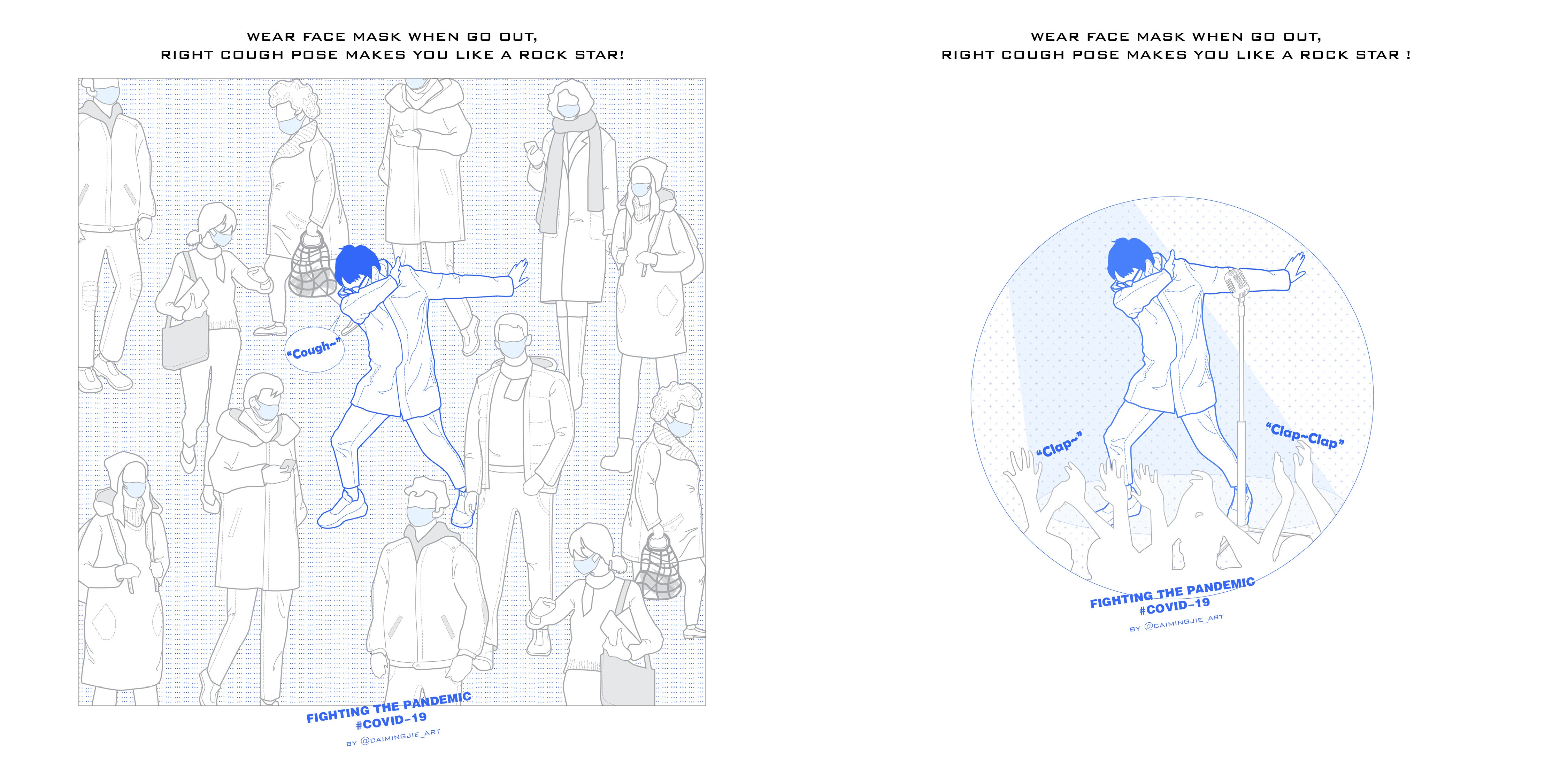 Quarantine Thoughts and  Drawings - Fighting the Pandemic