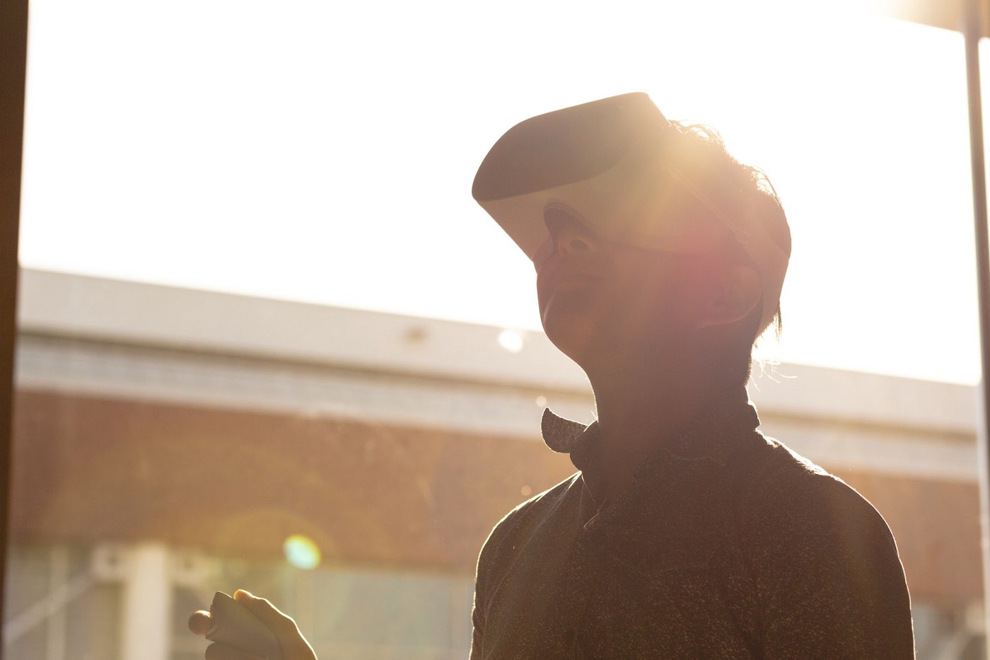 Person using VR headset