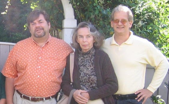 An image of Phyllis Whitmore Mattoon with her sons David (left) and Alan (right)