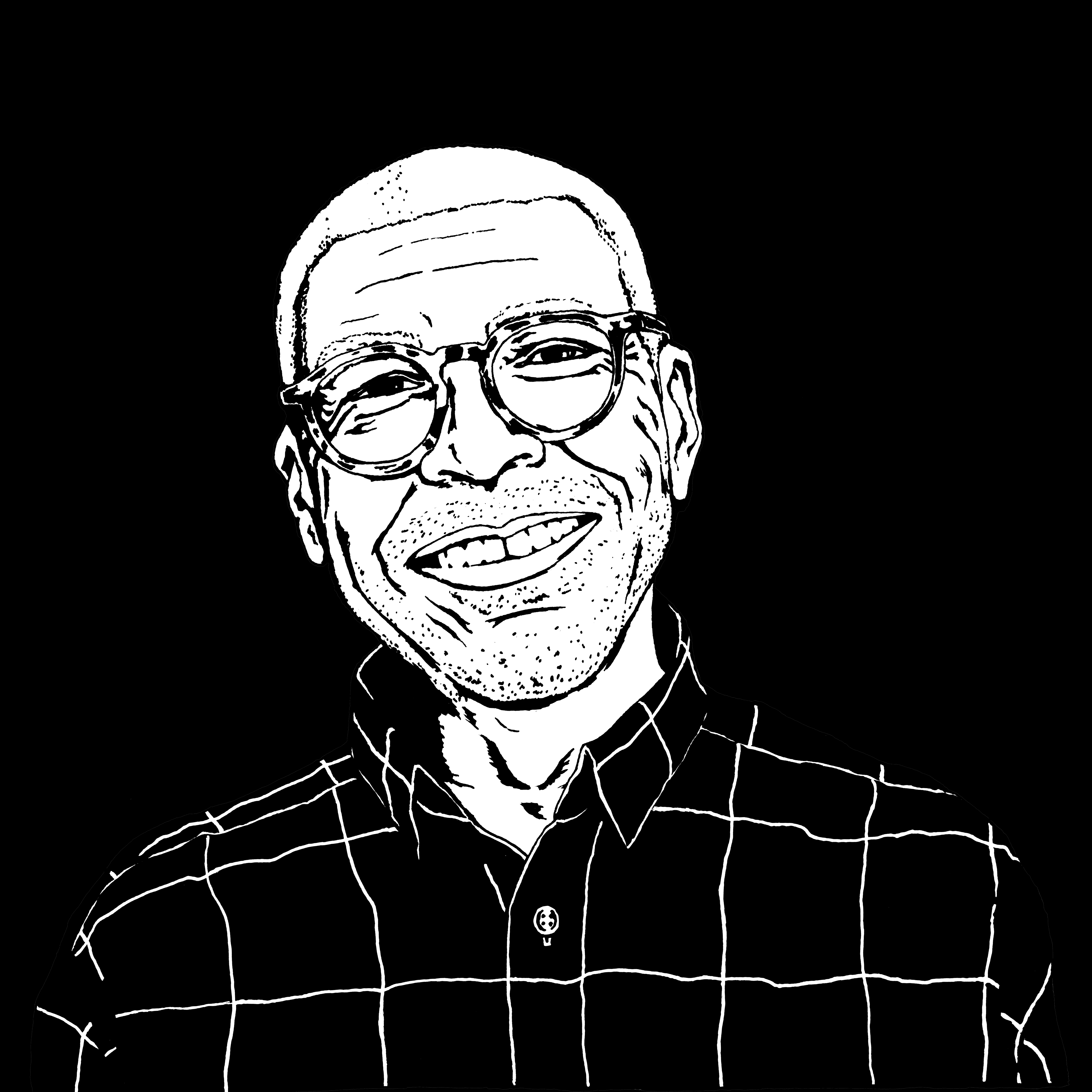 Black and white portrait of Bob Dilworth