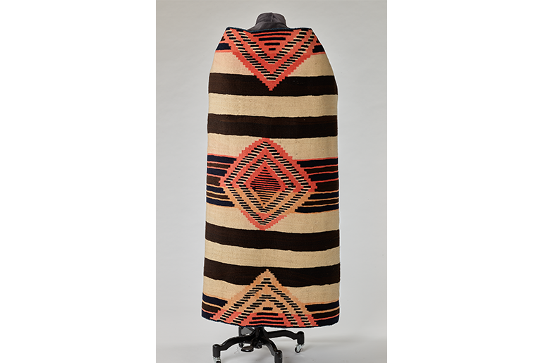 Diné (Navajo), Native North American, Man's wearing blanket (Chief blanket, phase III), ca. 1865 - ca. 1880. Gift of Mrs. John Sloan. RISD Museum