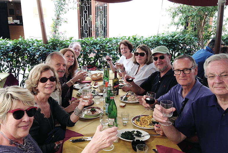 A picture ofPam Tobey, Gayle Mandle, Tony Belluschi, Marti Belluschi, Dick Haining, Catherine Haining, Nancy Hammer, Bill Hammer, Roger Mandle, Phil Tobey.