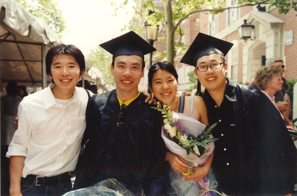 Rex Wong as a teenager with RISD graduates