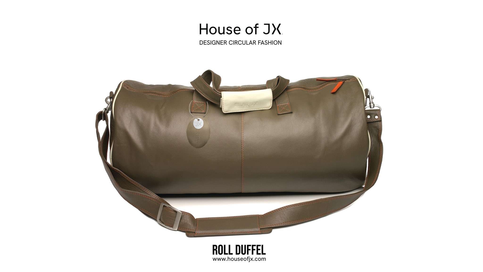 A brown duffel bag