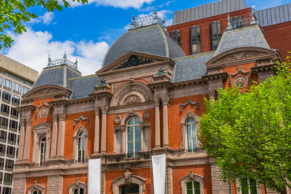The outside of the Renwick Gallery from the Smithsonian American Art Museum