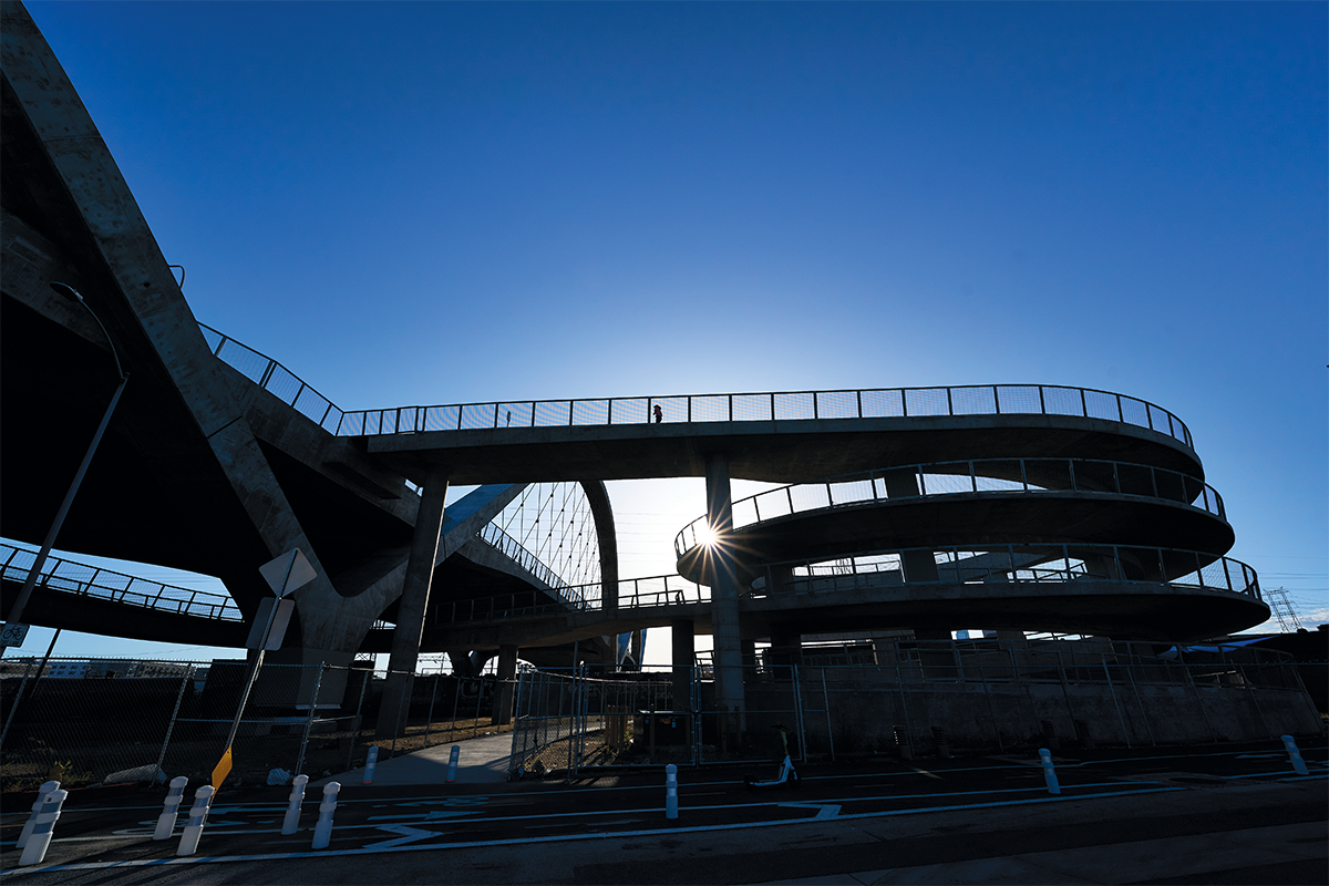 The Sixth Street Bridge in LA. The bridge was designed by Michael Maltzan Architecture. Photo by Páll Stefánsson.