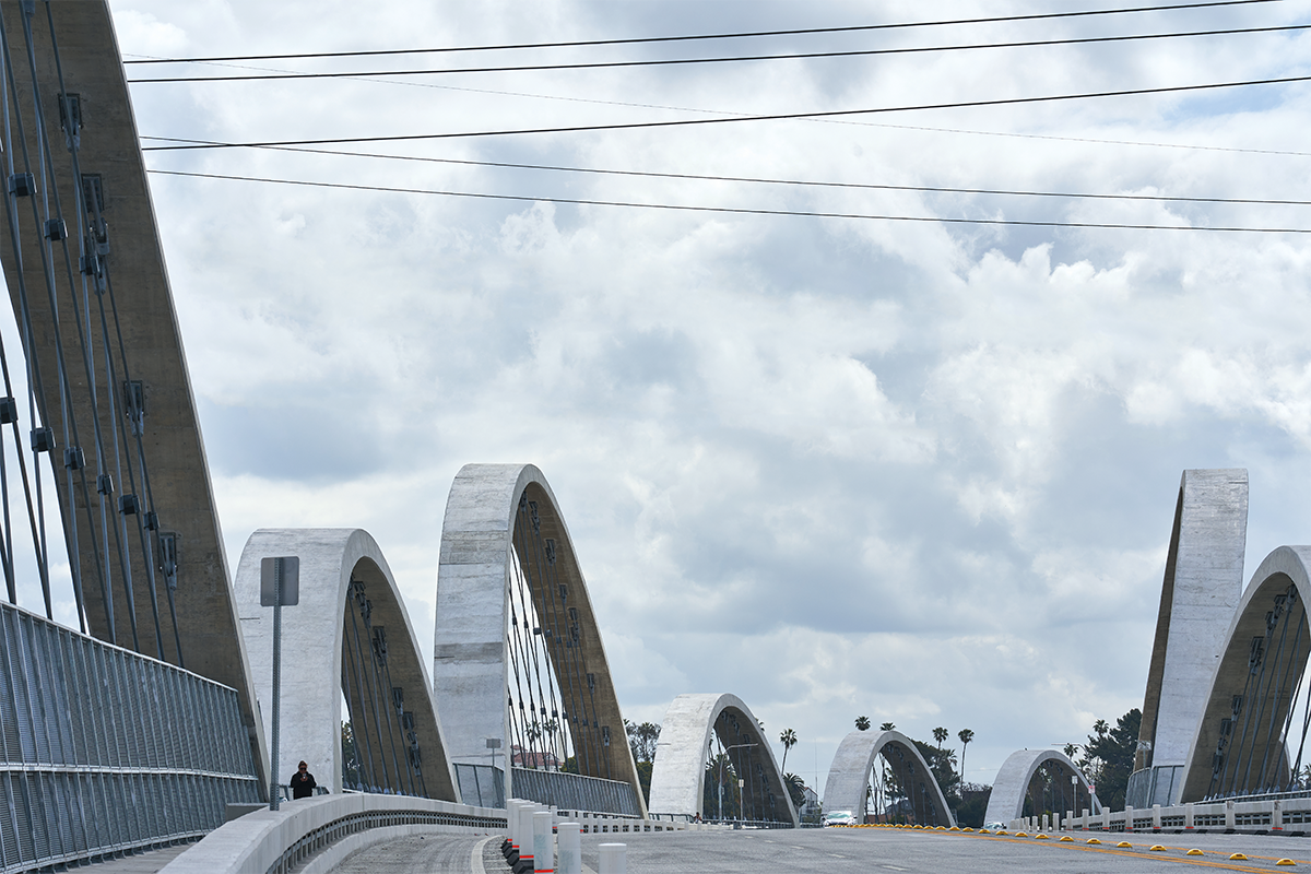 The Sixth Street Bridge in LA. The bridge was designed by Michael Maltzan Architecture. Photo by Páll Stefánsson.