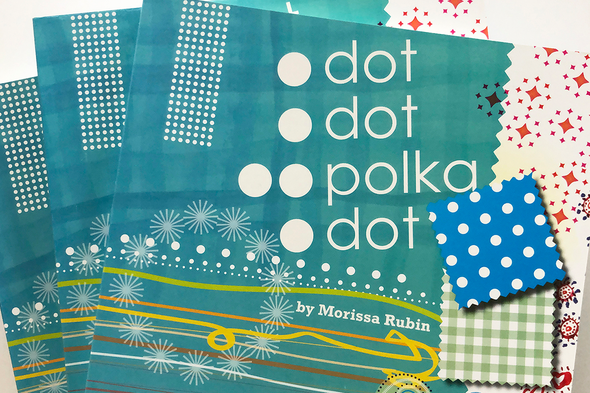 A stack of "Dot, Dot, Polka Dot" books
