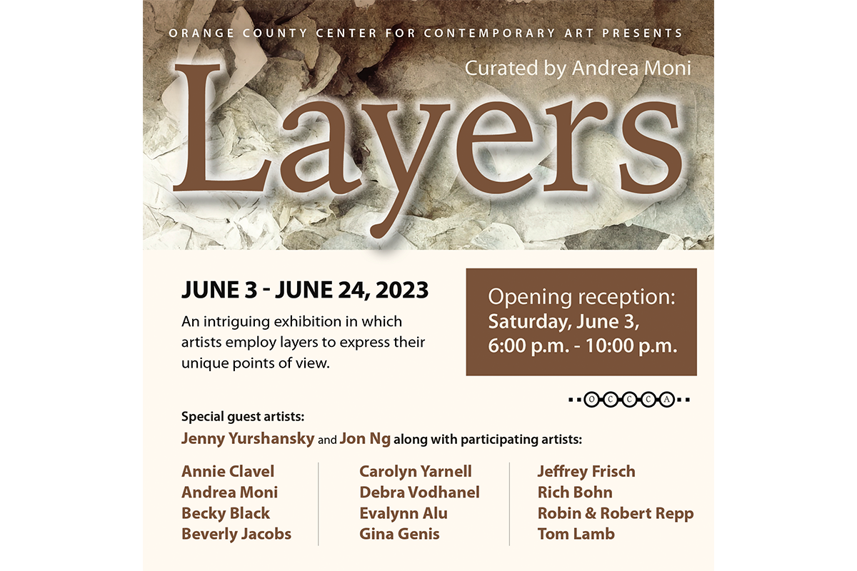 Promotional graphic for Layers exhibition