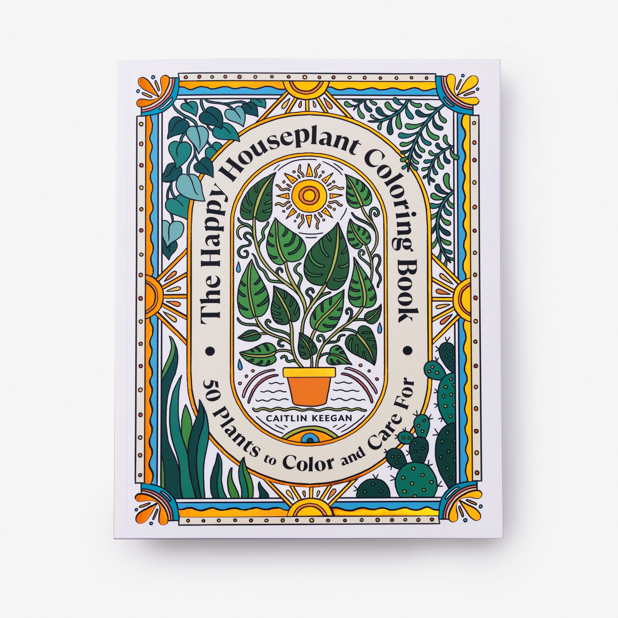 The Happy Houseplant Coloring Book front cover