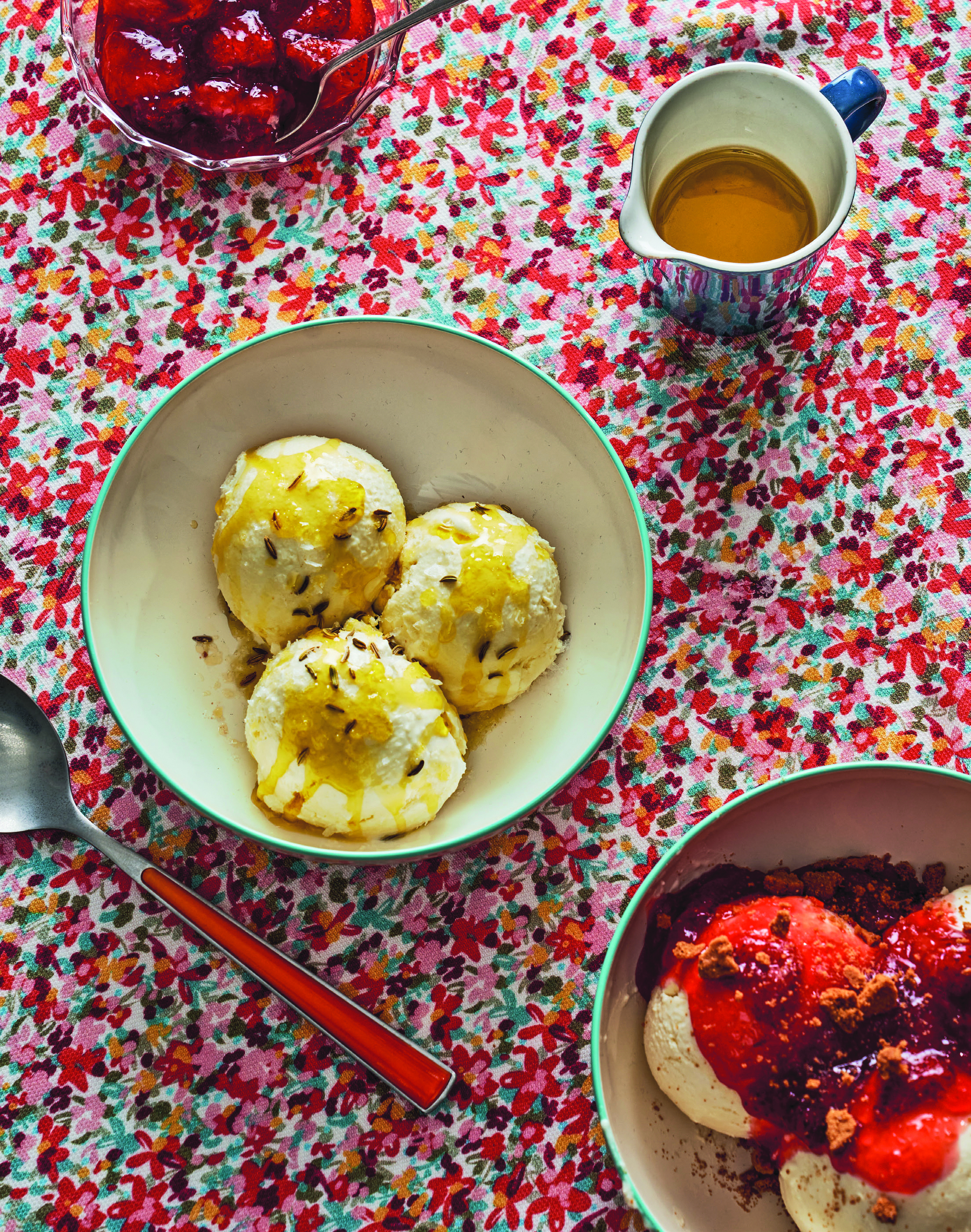 Pelosi’s olive oil ice cream from his cookbook Photo by Andrew Bui