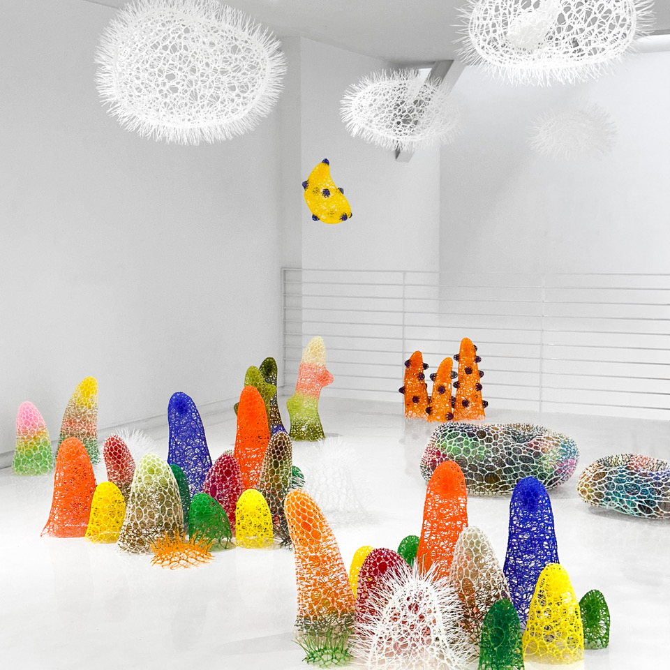 Installation view of Sui Park, Weaving Color into Cosmos