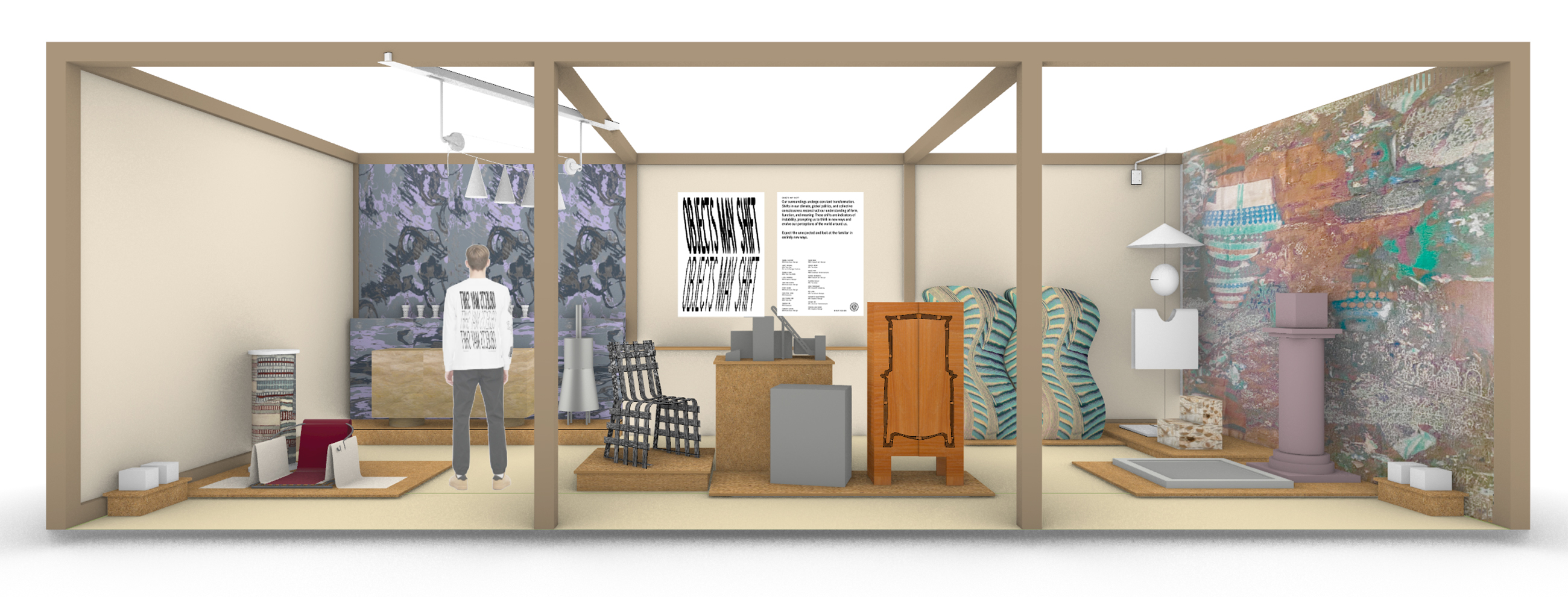 Rendering of the Objects May shift Booth Design 