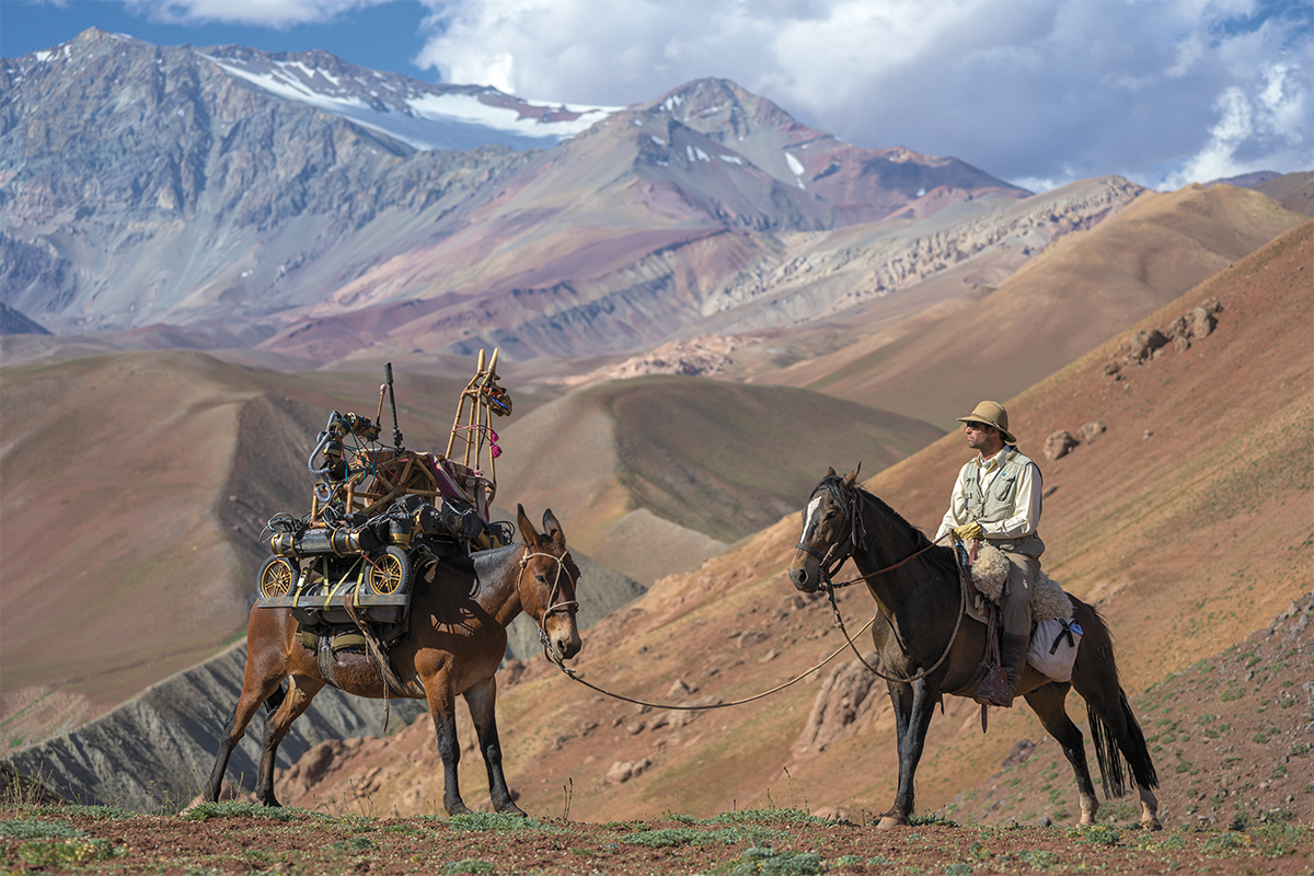 Guanquerx was carried by a mule when the harsh terrain was too difficult to navigate on robotic legs. Local guides, or baqueanos, on horseback were critical to the expedition’s success.