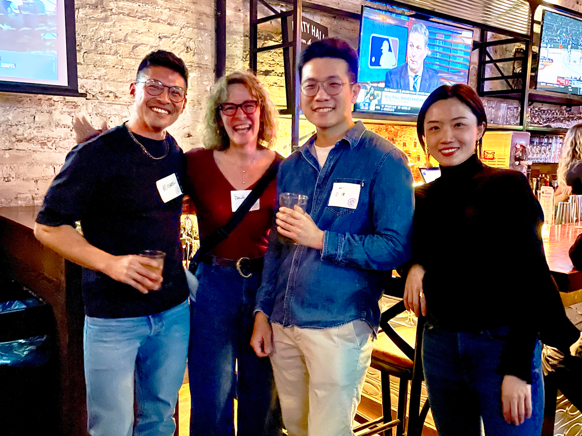 Alums hanging out at Amity Hall Downtown