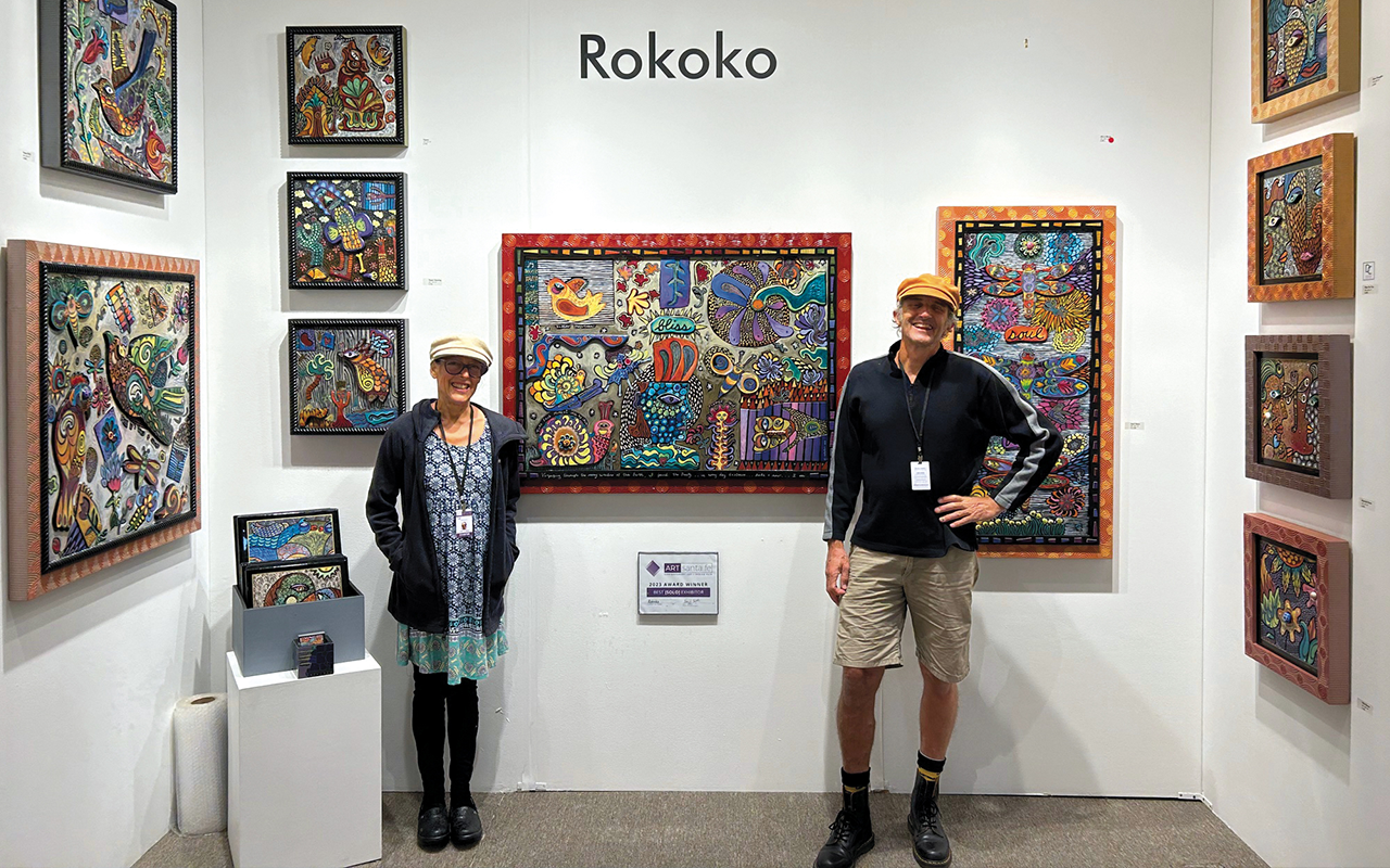 Mitch Alamag (Gantz) BArch 84 and A.me Alamag (Alter) 85 PT at Art Santa Fe, a juried international contemporary art fair, in 2023