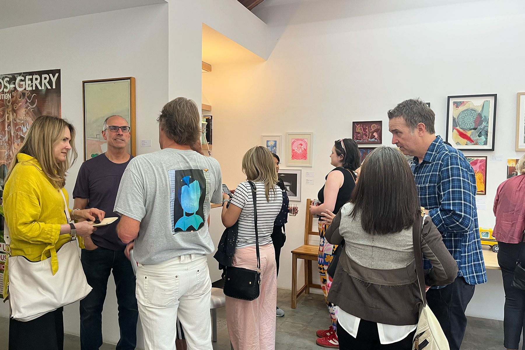 RISD Community Members speaking in a gallery