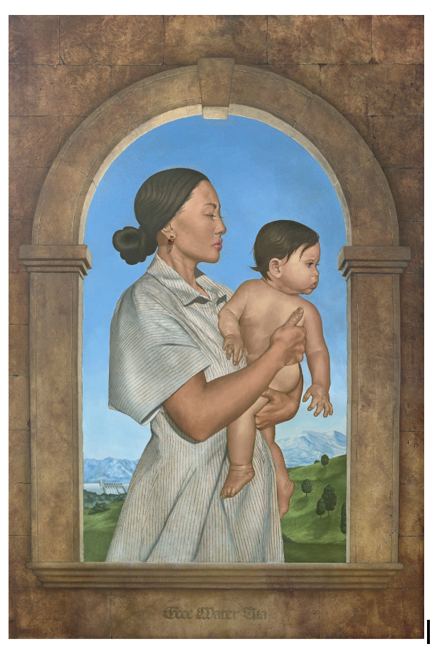 "Ecce Mater Tua" Oil painting on wood 24 x 36 inches