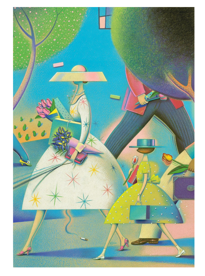 Mothers Day Colored Pencil 8.25 x 12 inches  This was commissioned as a cover for an advertising booklet for American Showcase, a promotional publication for illustrators.