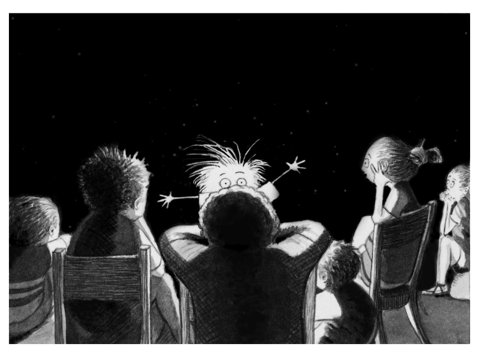 Japanese brush and ink (sumi-e) 3 x 5 inches  This is the cover illustration to a book titled, “The Story of Someone”. I set out to use a 3" x 5" format making 150+ illustrations, looking to discover how much could be done in one constrained set of dimensions. Of the 150+ illustrations, 44 made it into the book. Each was made using a fine Japanese brush and Japanese made black ink. I had lived in Japan for 5 years and took cues from Sumi-e (Soomee-ey) utensils and techniques.