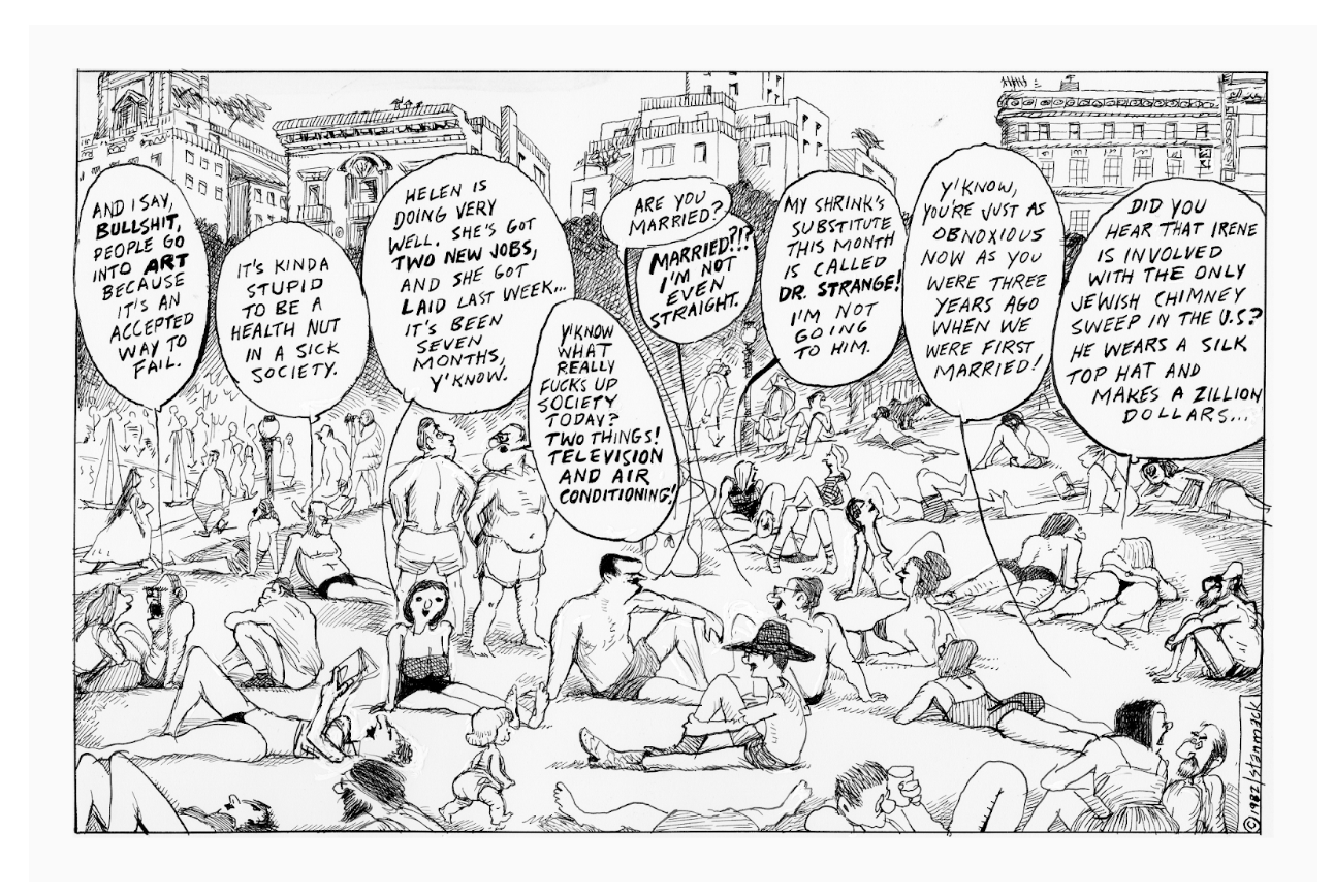 hardy blooming annuals in Central Park (1982)