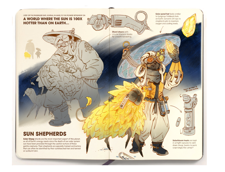 Sketchbook - Sun Shepherds Concept (2024)