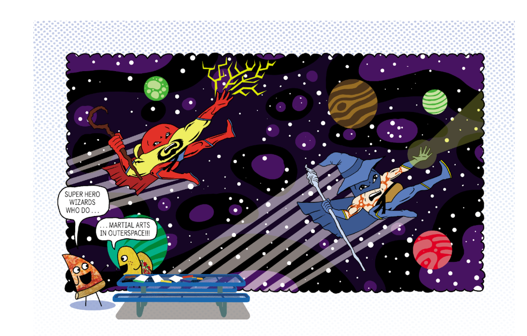 Pizza and Taco Super Awesome Comic