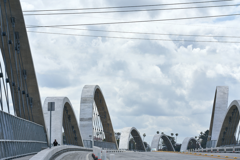 The Sixth Street Bridge in LA. The bridge was designed by Michael Maltzan Architecture. Photo by Páll Stefánsson.